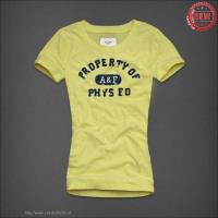 dames abercrombie fitch korte tees phys ed lichtgele Teller Echte wf853760